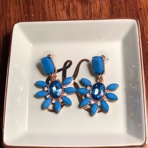 Blue Floral Earrings